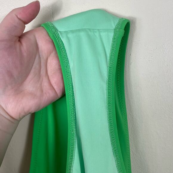 Scotch & Soda Bright Parakeet Ruched Front Halter Neck One Piece Swimsuit - Picture 11 of 13